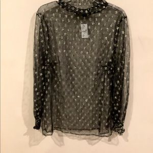 See through top with stars
